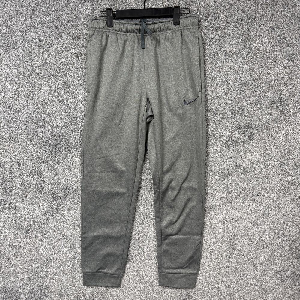 Nike Therma-FIT Pants Mens Small Gray Fleece‎ Joggers Athletic Gym Athleisure